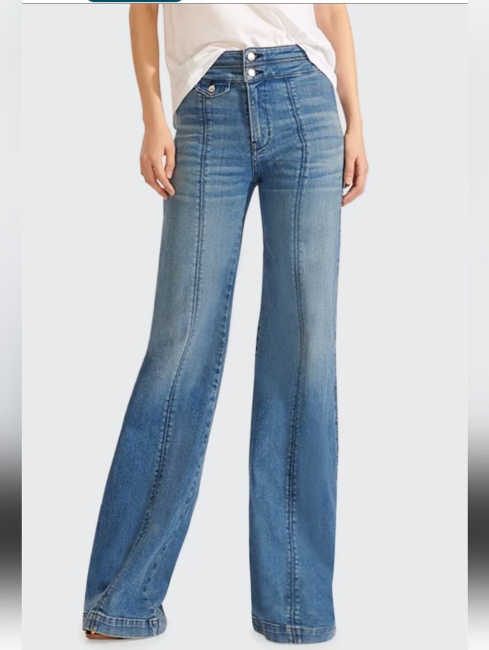 Veronica Beard Ember Wide Leg High Rise Jeans Size 24